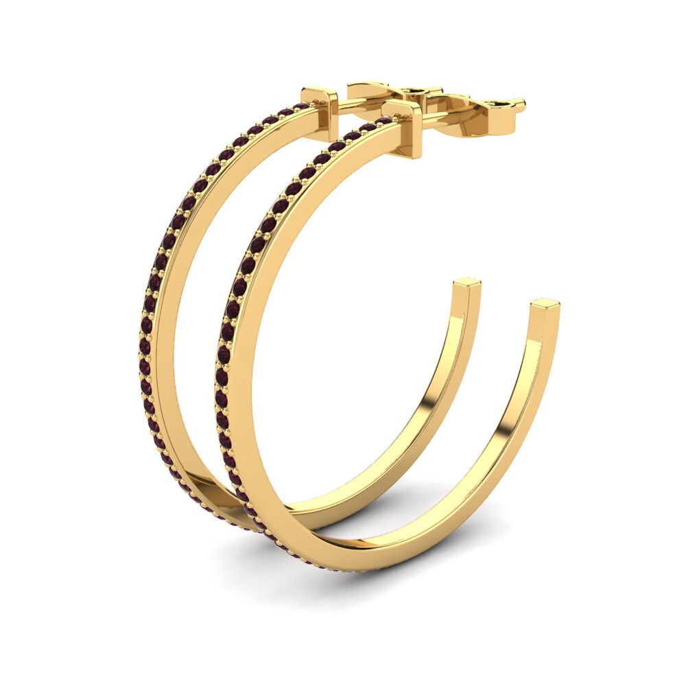 Garnet Women's Earring Epifania 25 mm