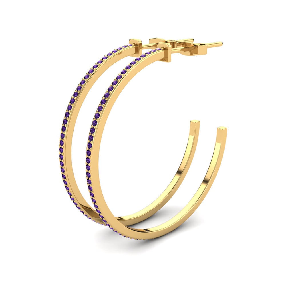 Amatista Pendiente de mujer Epifania 32 mm