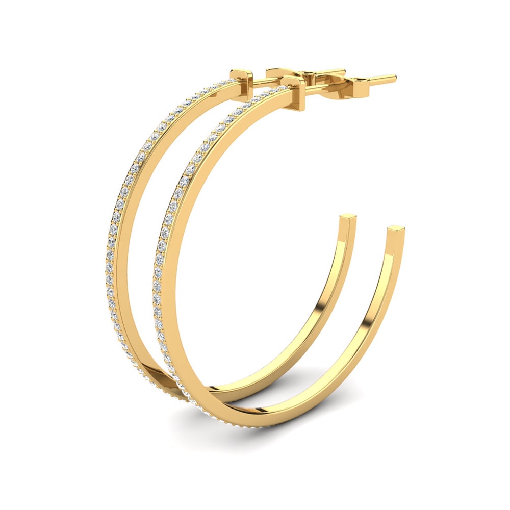 Moissanita Pendiente de mujer Epifania 32 mm