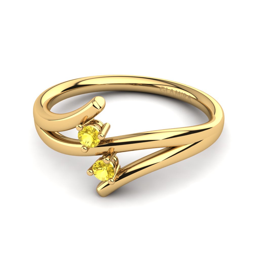 14ct Yellow Gold Yellow Sapphire Ring Estrella