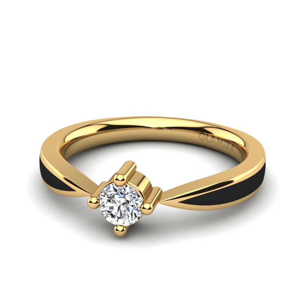 9ct Yellow Gold Engagement Ring Eusebia