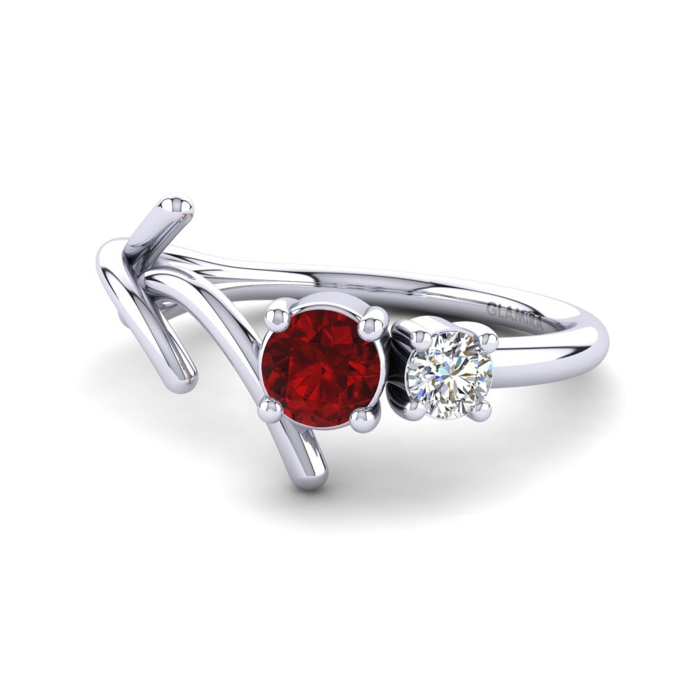 Red Zirconia Ring Eustolia