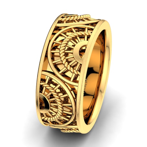 Men's Ring Fantastic Choice 10 mm 375 Yellow Gold