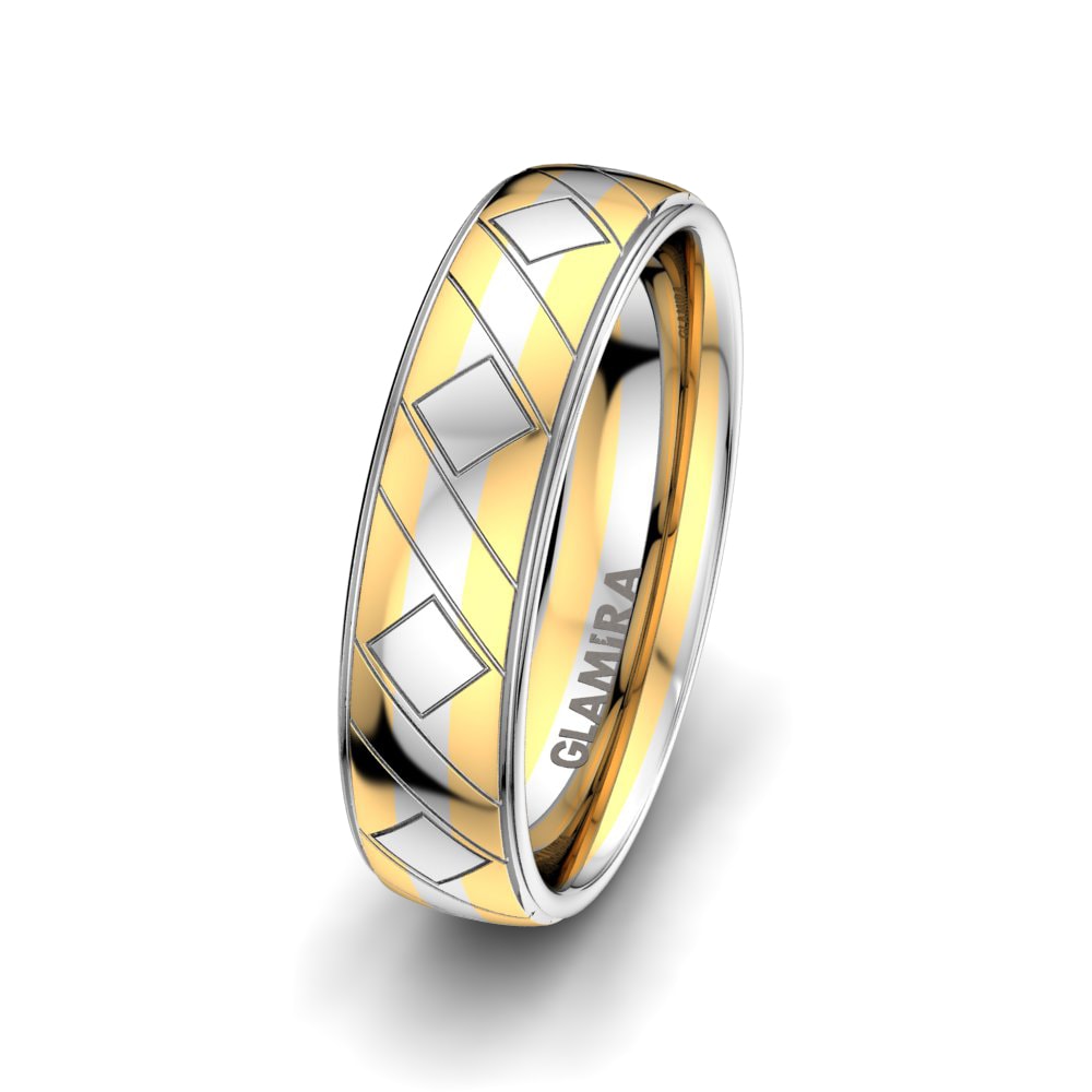 Fancy Men’s Wedding Rings Men's Fantastic Core 6 mm 585 White & Yellow Gold