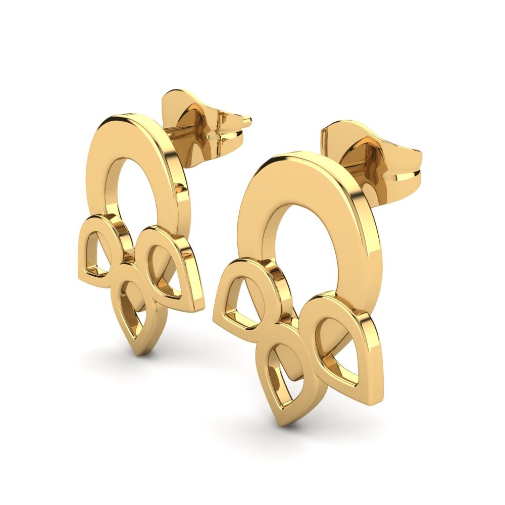 9k Oro Amarillo Pendientes Farabadan