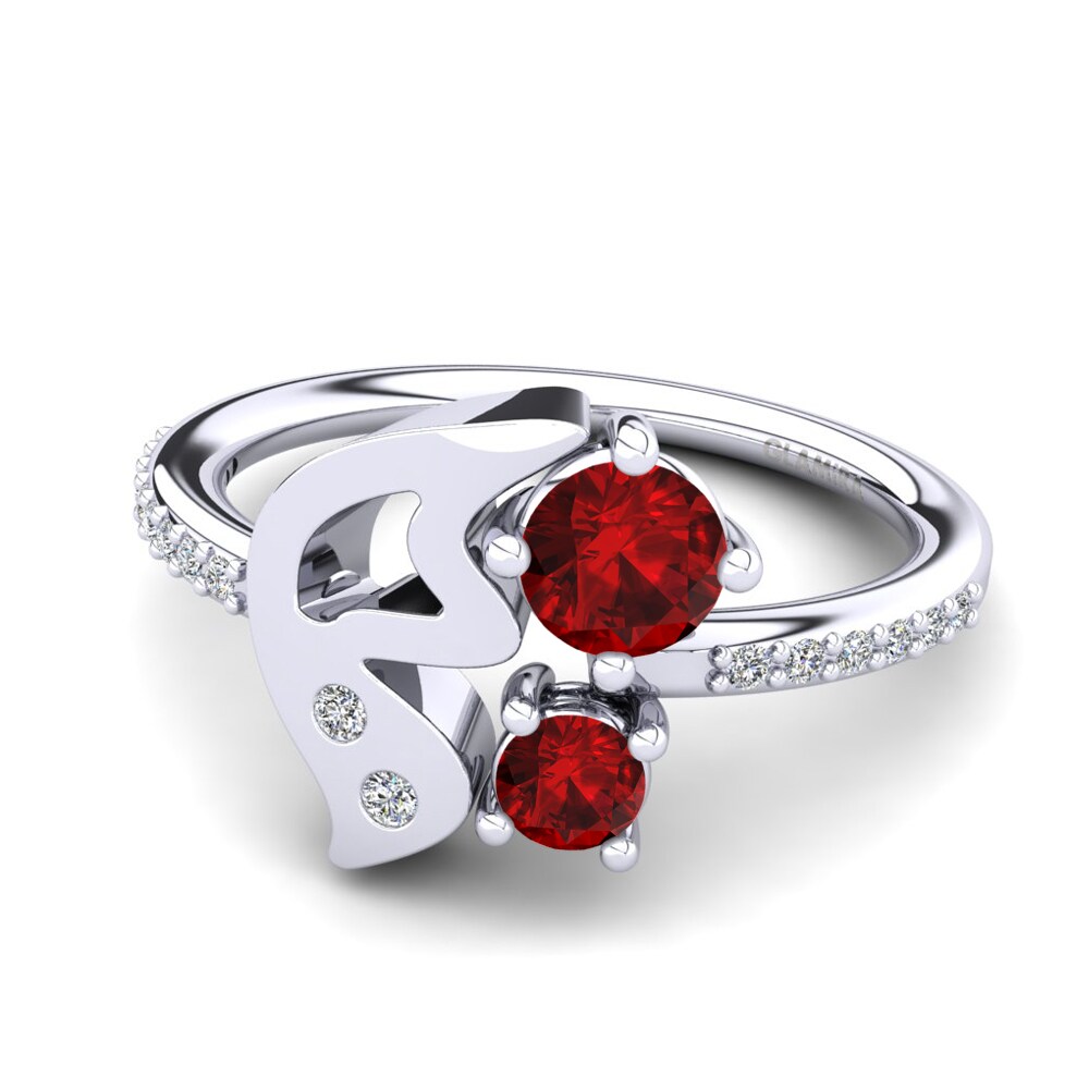 Red Zirconia Ring Floresita
