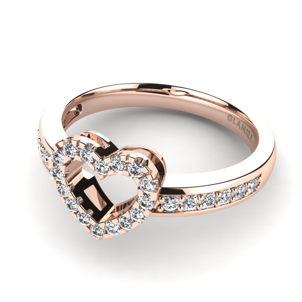18ct Rose Gold Lab Grown Diamond Ring Mia