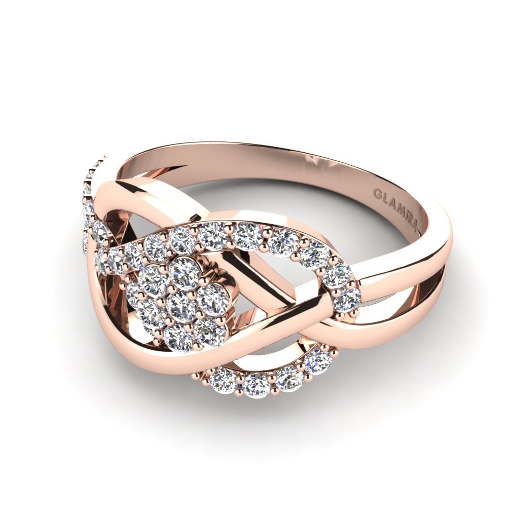 Labor-gezüchteter Diamant Ring Flora
