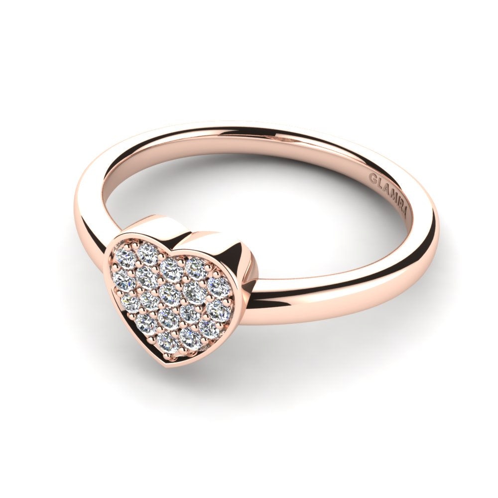 18ct Rose Gold Lab Grown Diamond Ring Cara