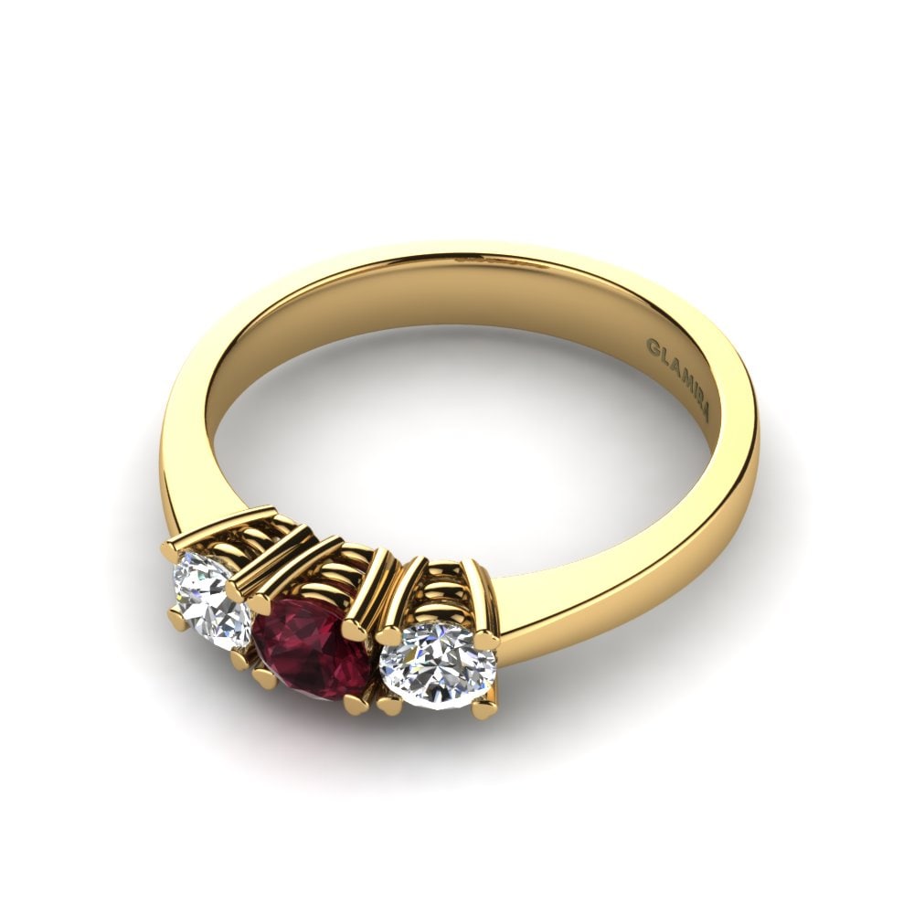 Garnet Engagement Ring Amy