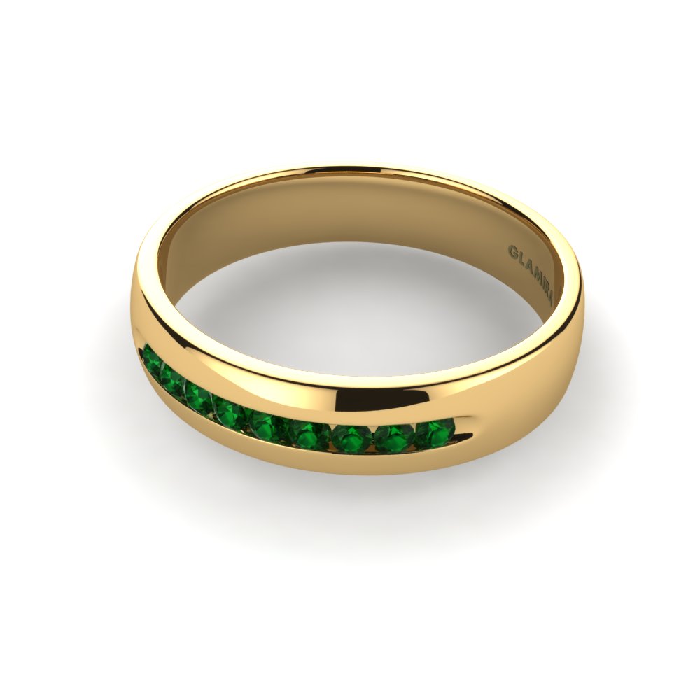 14ct Yellow Gold Green Zirconia Ring Rebecca