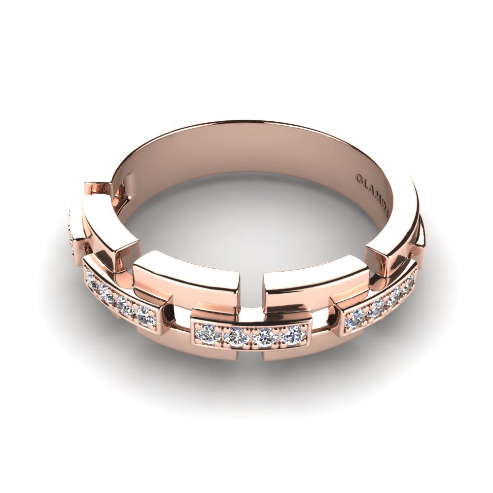 18ct Rose Gold Lab Grown Diamond Men's Ring Hercules