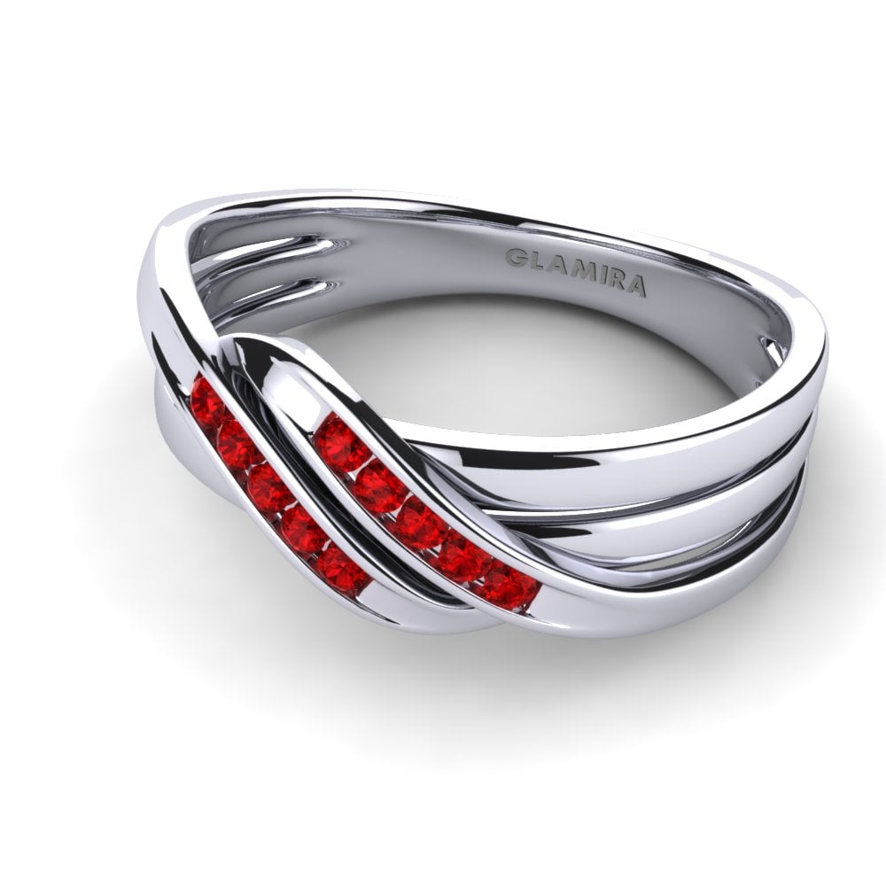 Circonita Roja Anillo Luna
