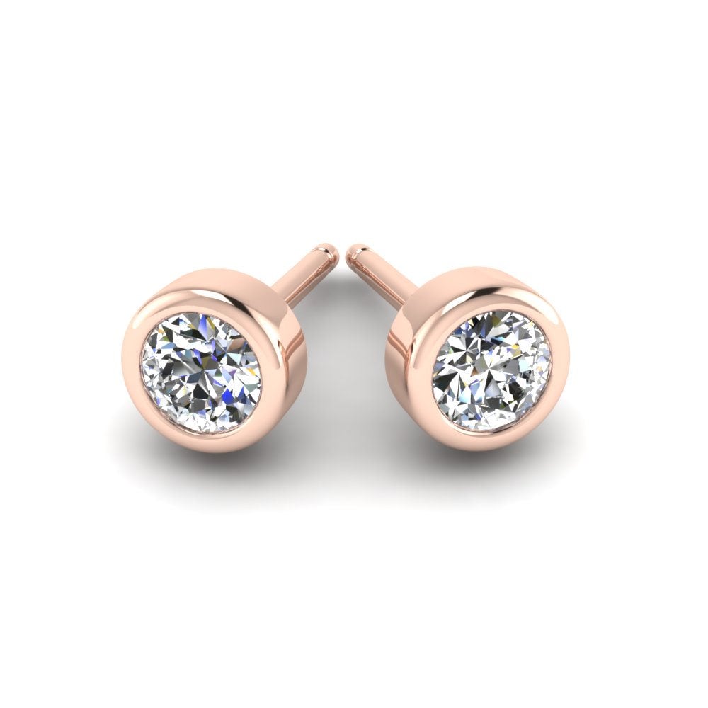 14ct Rose Gold Zirconia Women's Earring Anna
