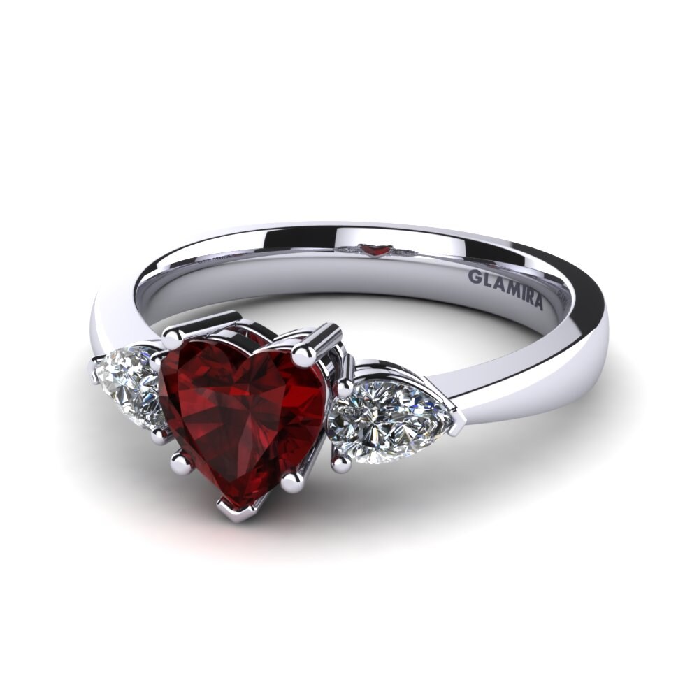 Garnet Engagement Ring Lucy