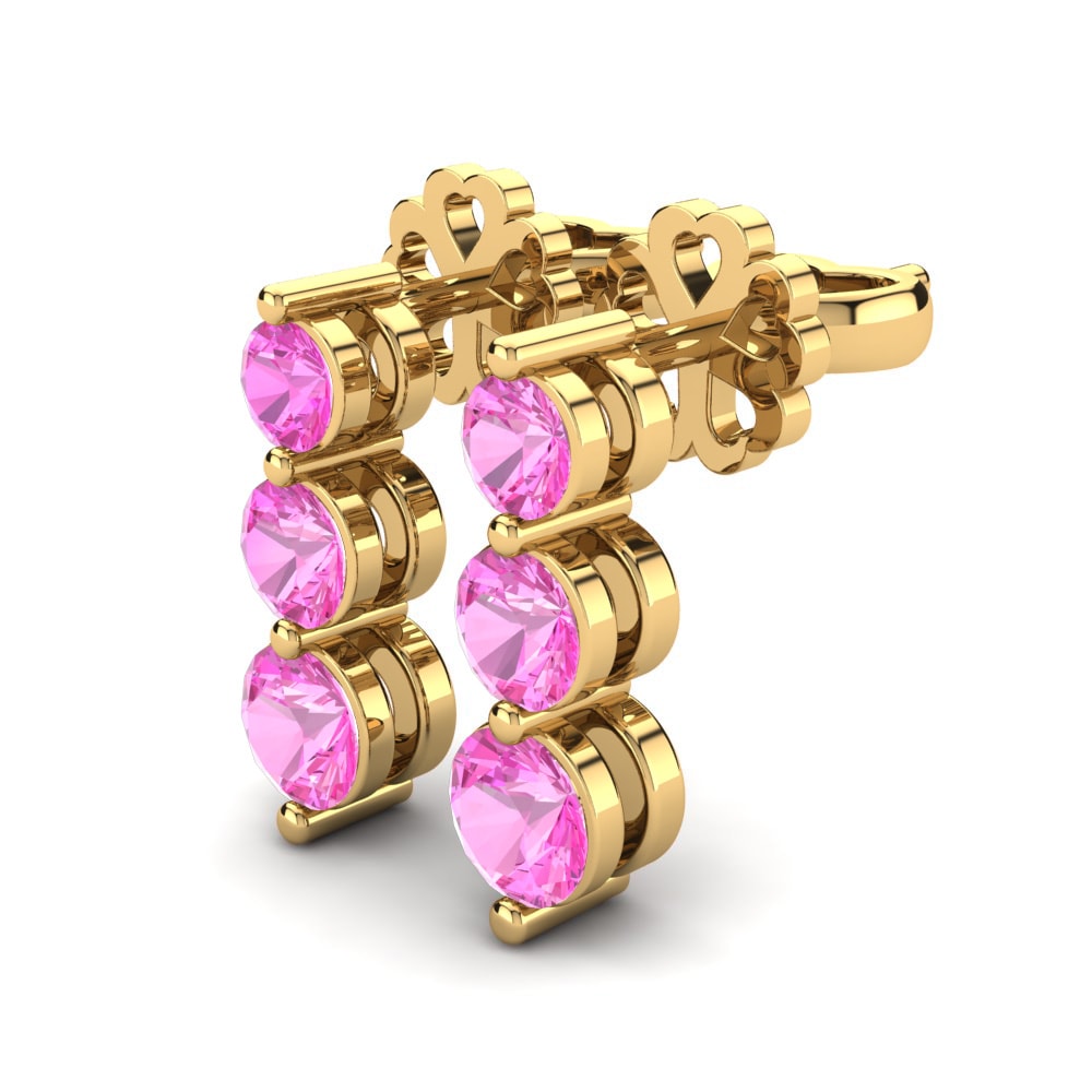 Rosa Turmalin Damen ohrring Balanceo