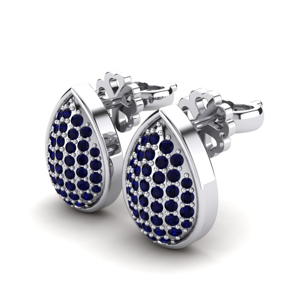 Dark Blue Zirconia Women's Earring Pequena