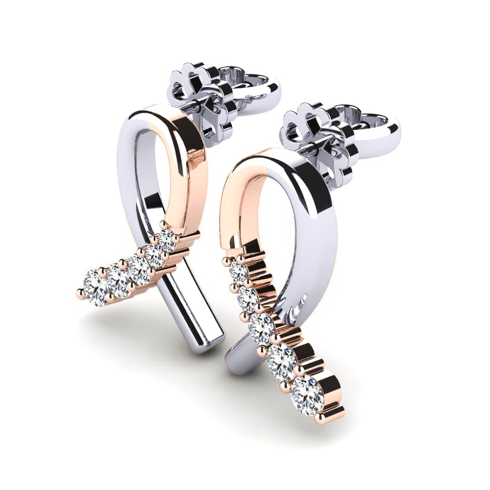 14ct White & Rose Gold Women's Earring Sognare