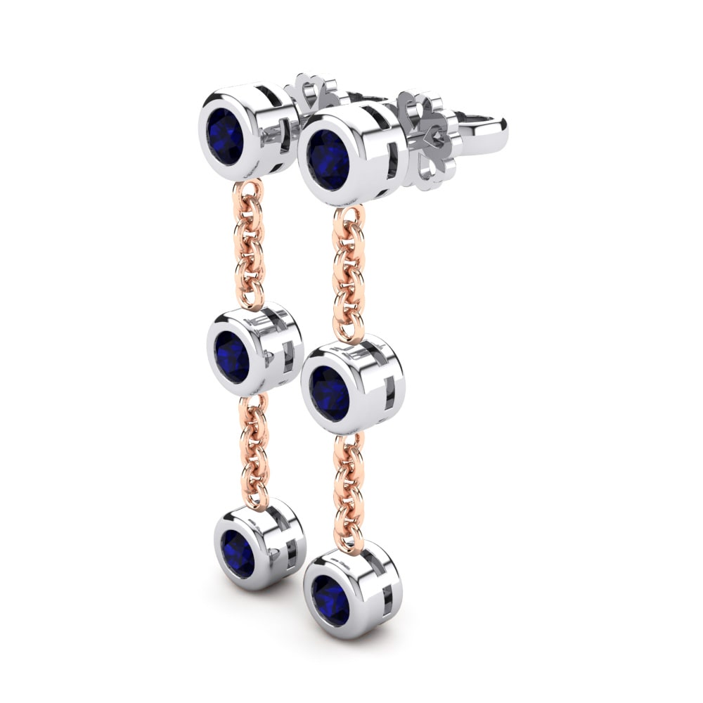 18ct White / Rose Gold Women's Earring Brillar