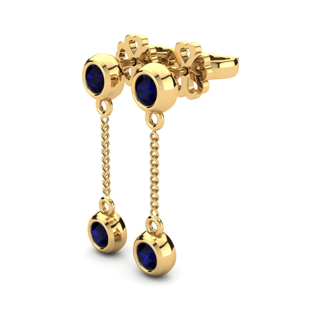 Dark Blue Zirconia Women's Earring Dashuri