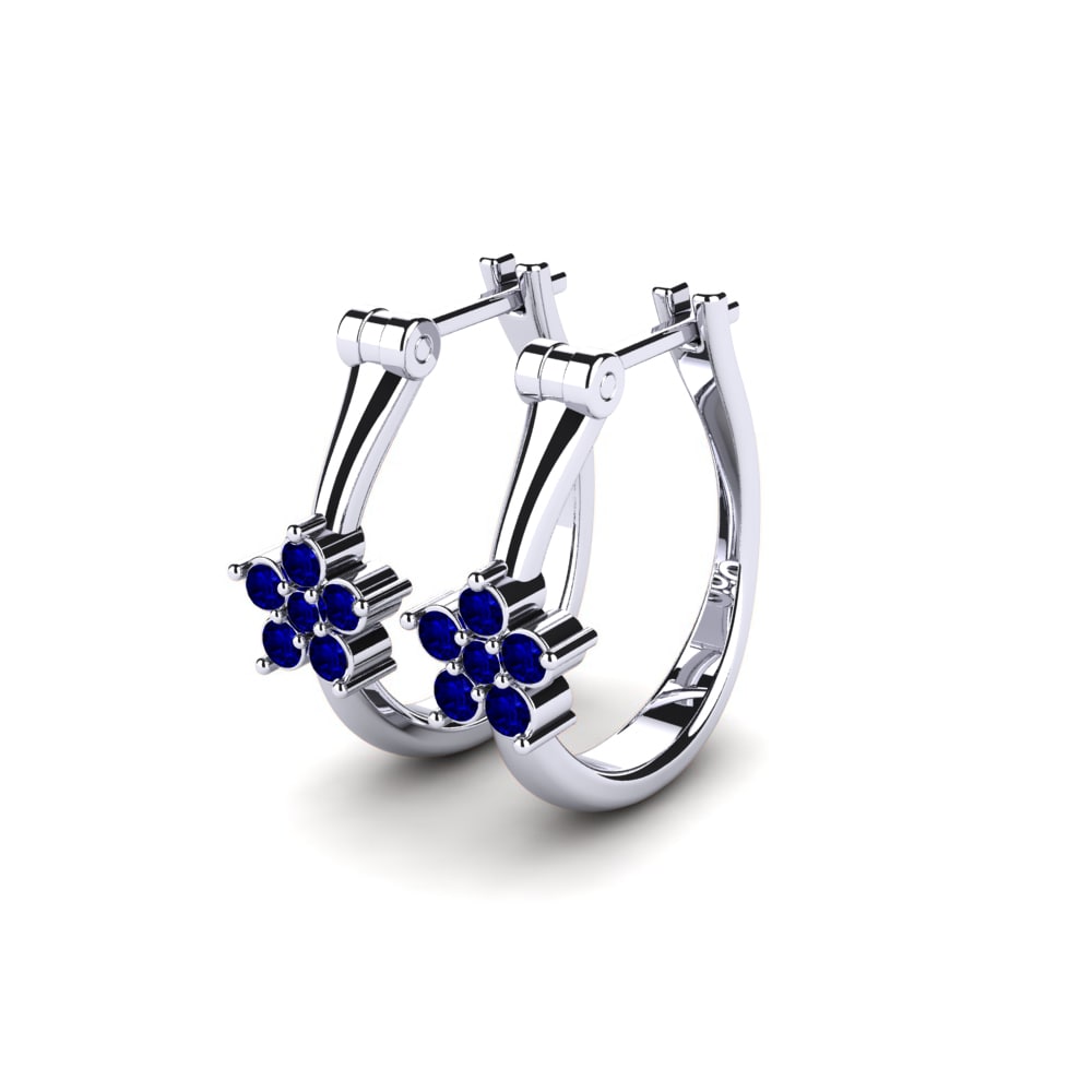 Dark Blue Zirconia Women's Earring Mekselina