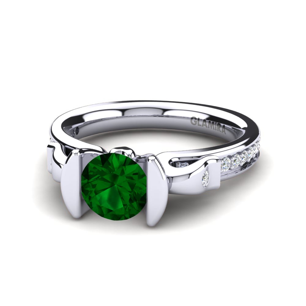 Circonita Verde Anillo de compromiso Daffodil