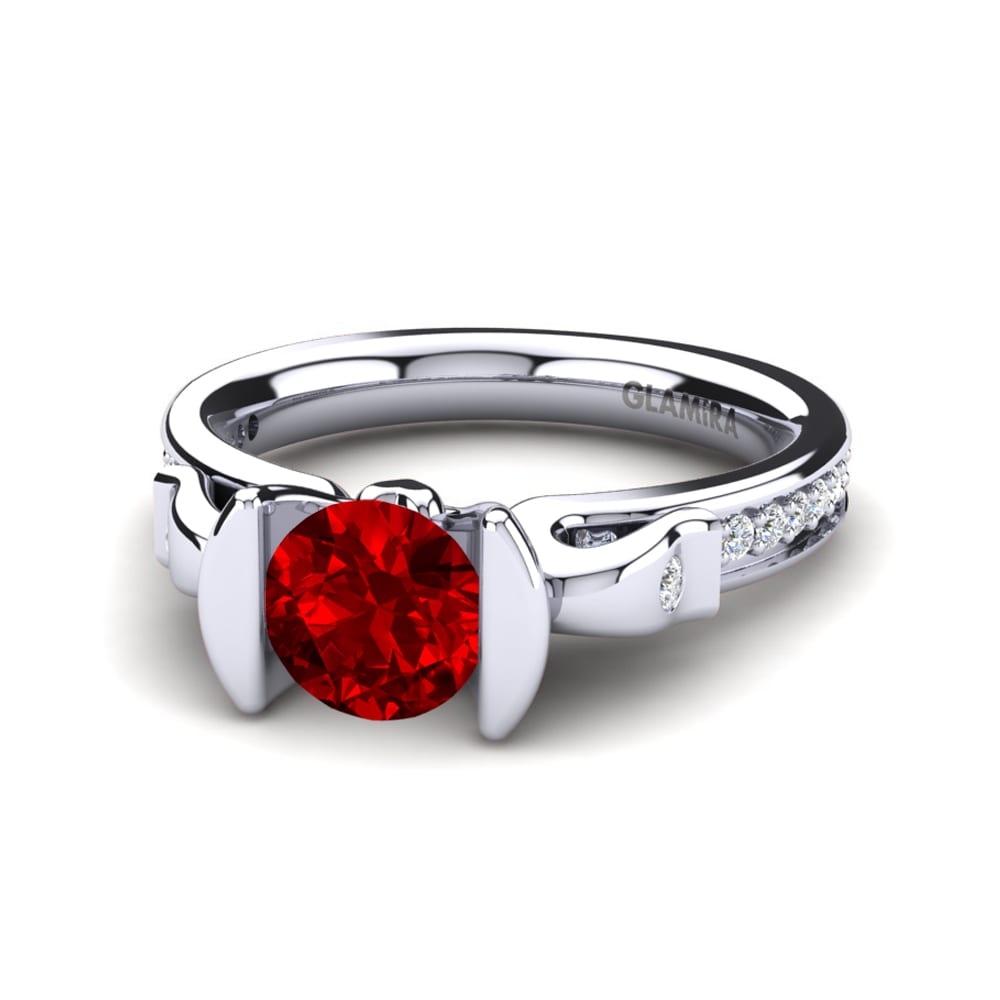 Rubí Anillo de compromiso Daffodil