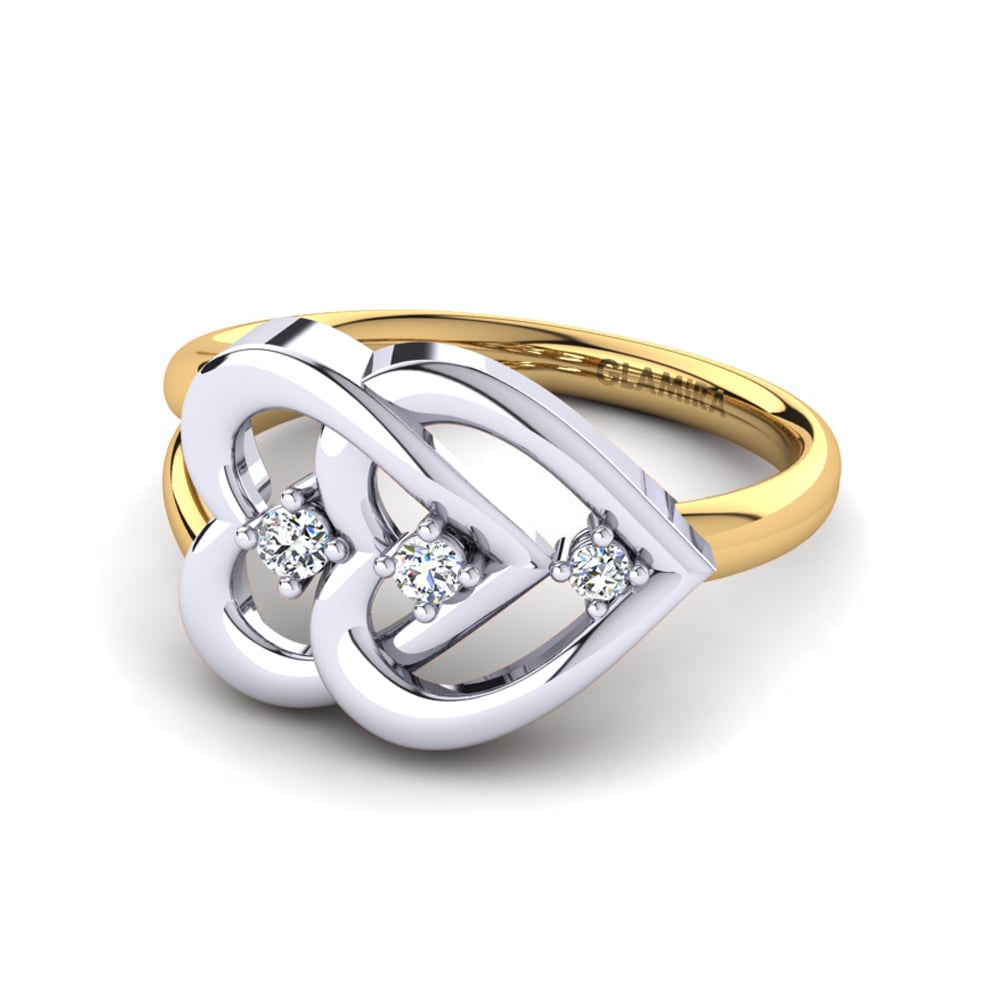 18k White & Yellow Gold Ring Alda