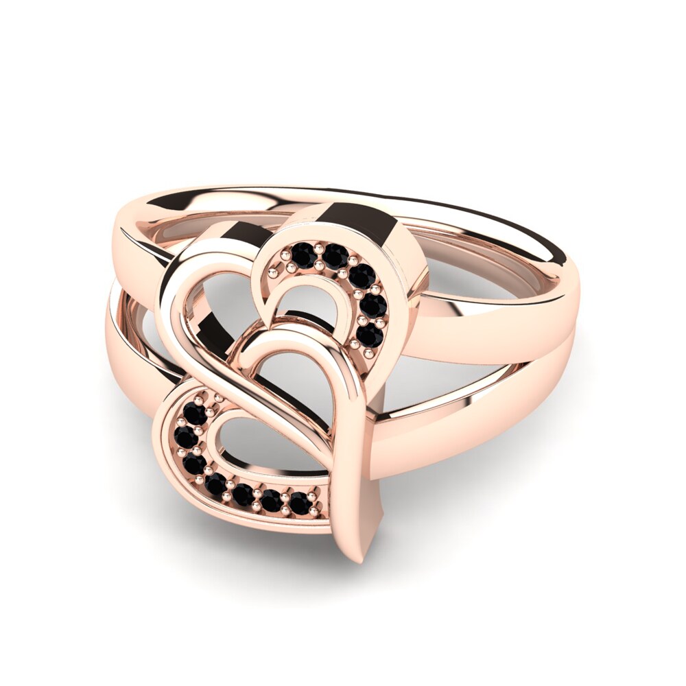 14ct Rose Gold Black Onyx Ring Azul