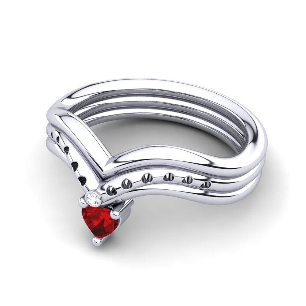 Circonita Roja Anillo Pinnata