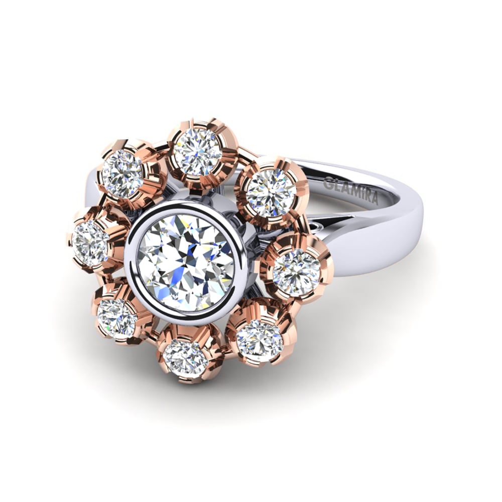 14ct White / Rose Gold Ring Primrose