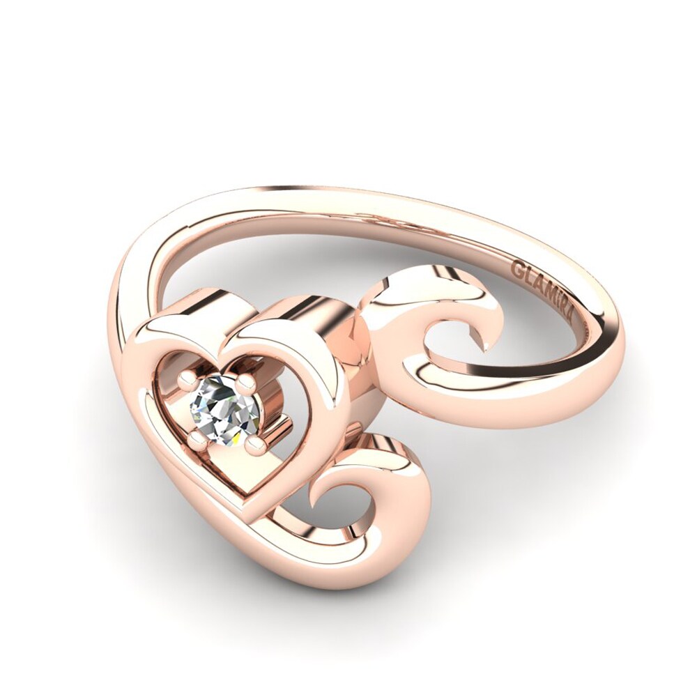 18ct Rose Gold Lab Grown Diamond Ring Vega