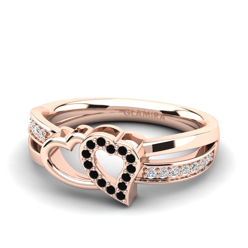 14ct Rose Gold Black Onyx Ring Verde