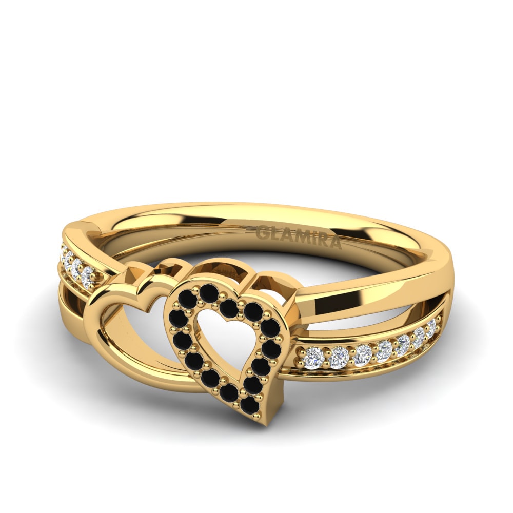 14ct Yellow Gold Black Onyx Ring Verde