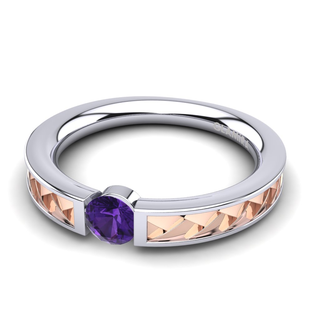 Améthyste Bague de fiançailles Carnation