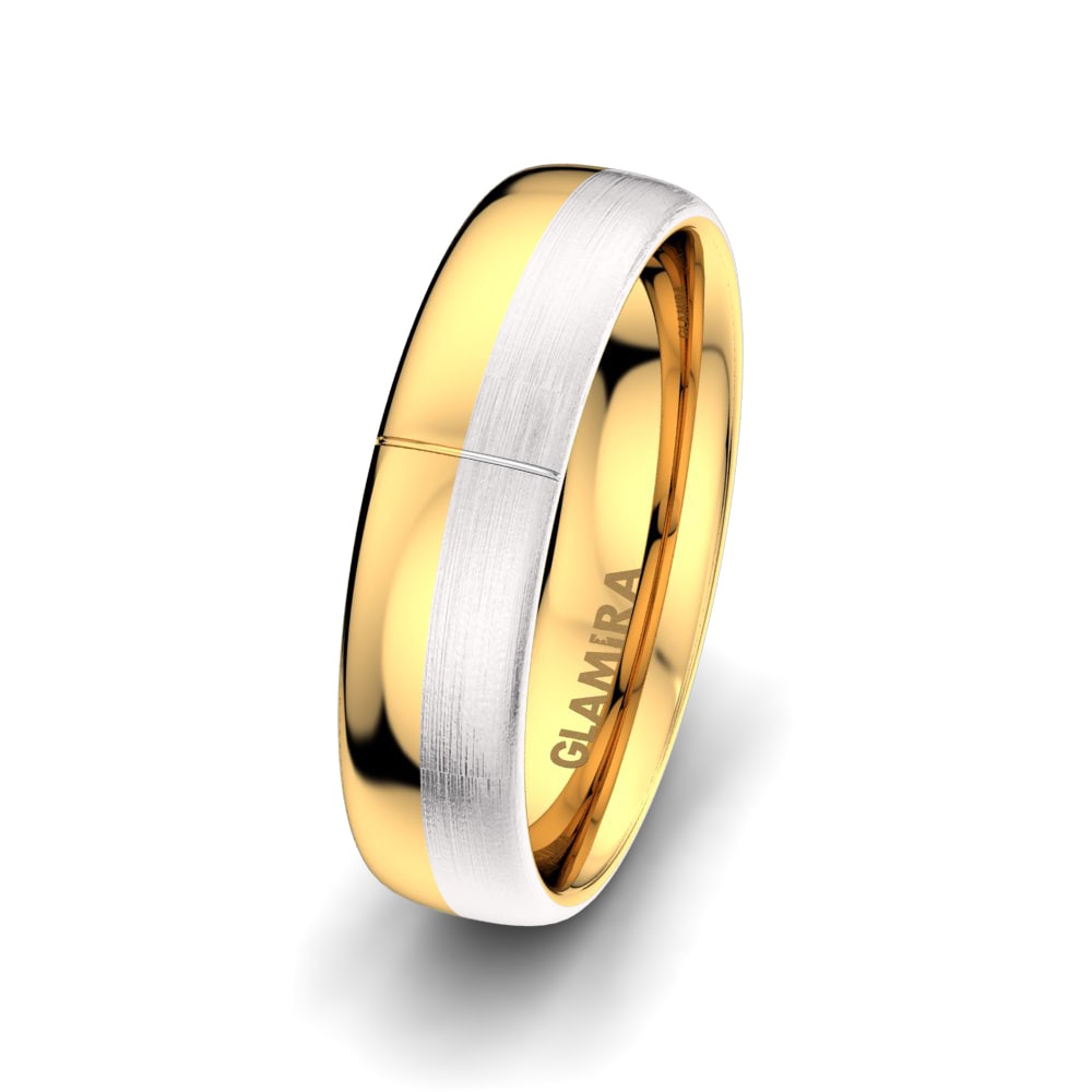 Herren trauring Dynamic Trust 6mm 375 Gelb & Weißgold