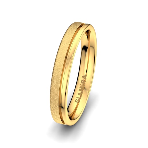 Men's Ring Sense Muse 4 mm 375 Yellow Gold