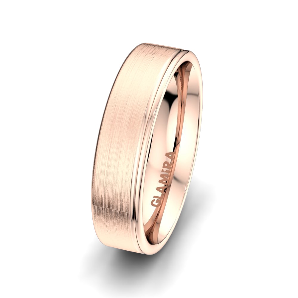 18k Rose Gold Men's Wedding Ring Alluring Event 6 mm
