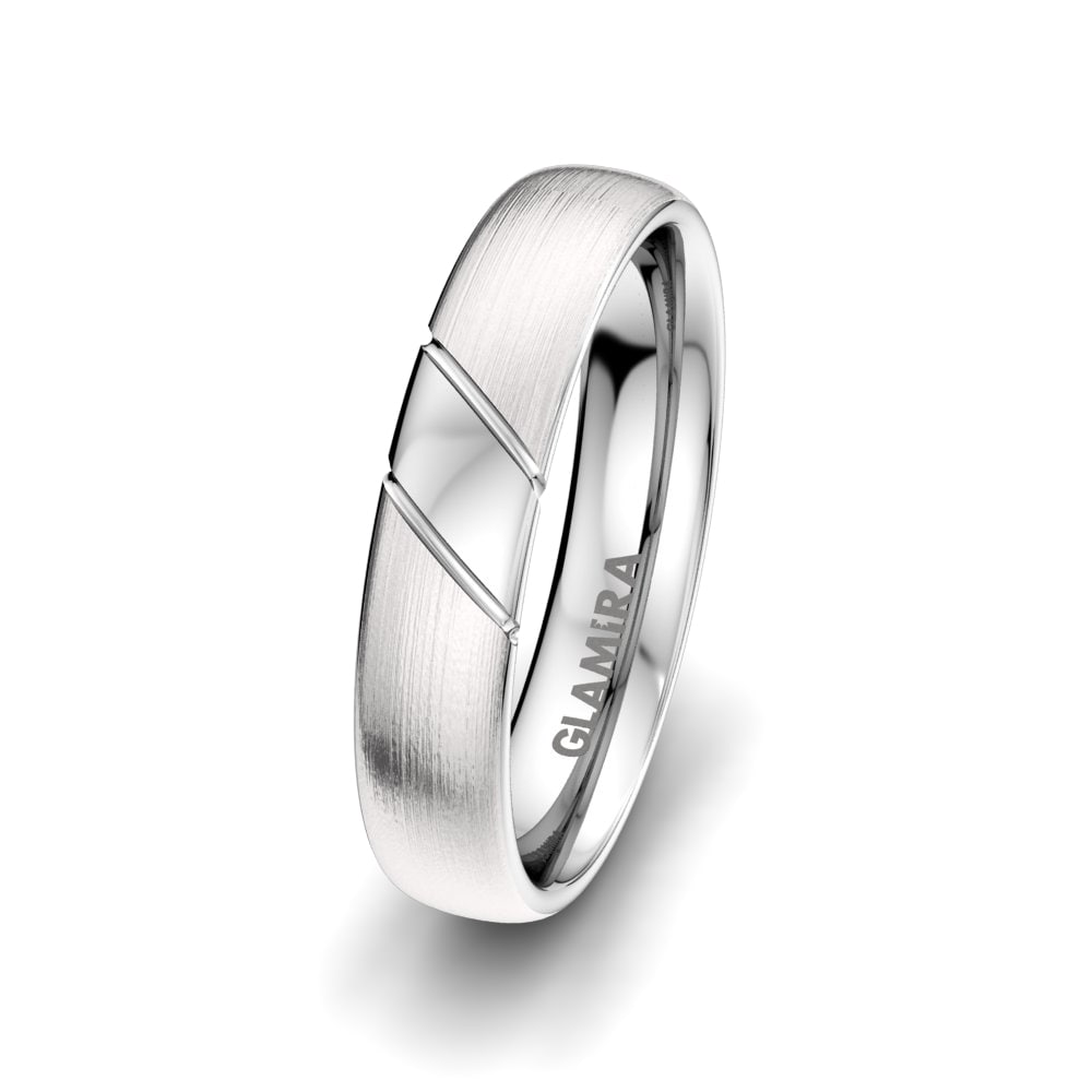 Anillo Boda Hombre White Feather 5mm Twinset