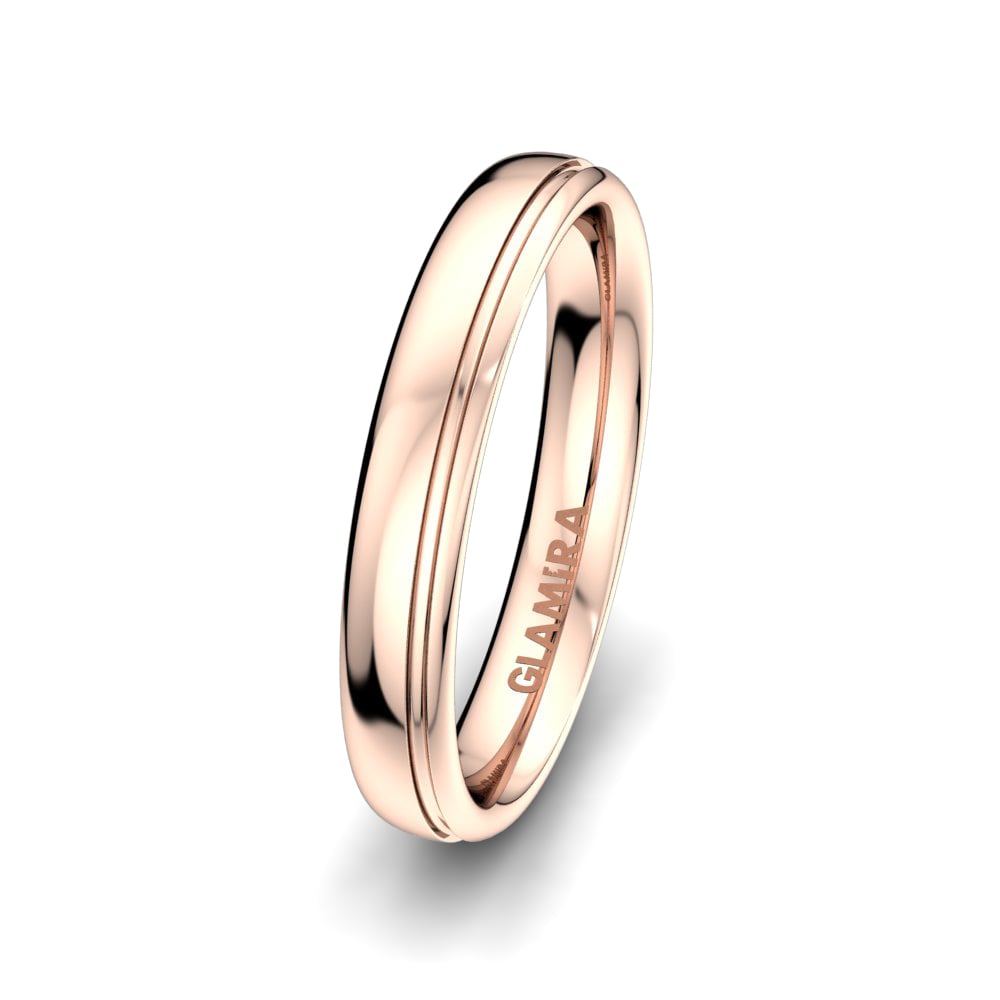 9k Rose Gold Men's Wedding Ring Immortal Spell