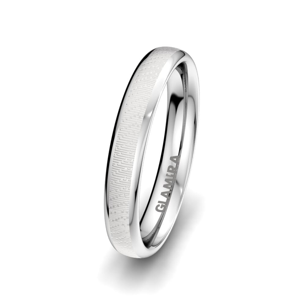 Anillo Boda Hombre Sensual Flower 4 mm Platino 950