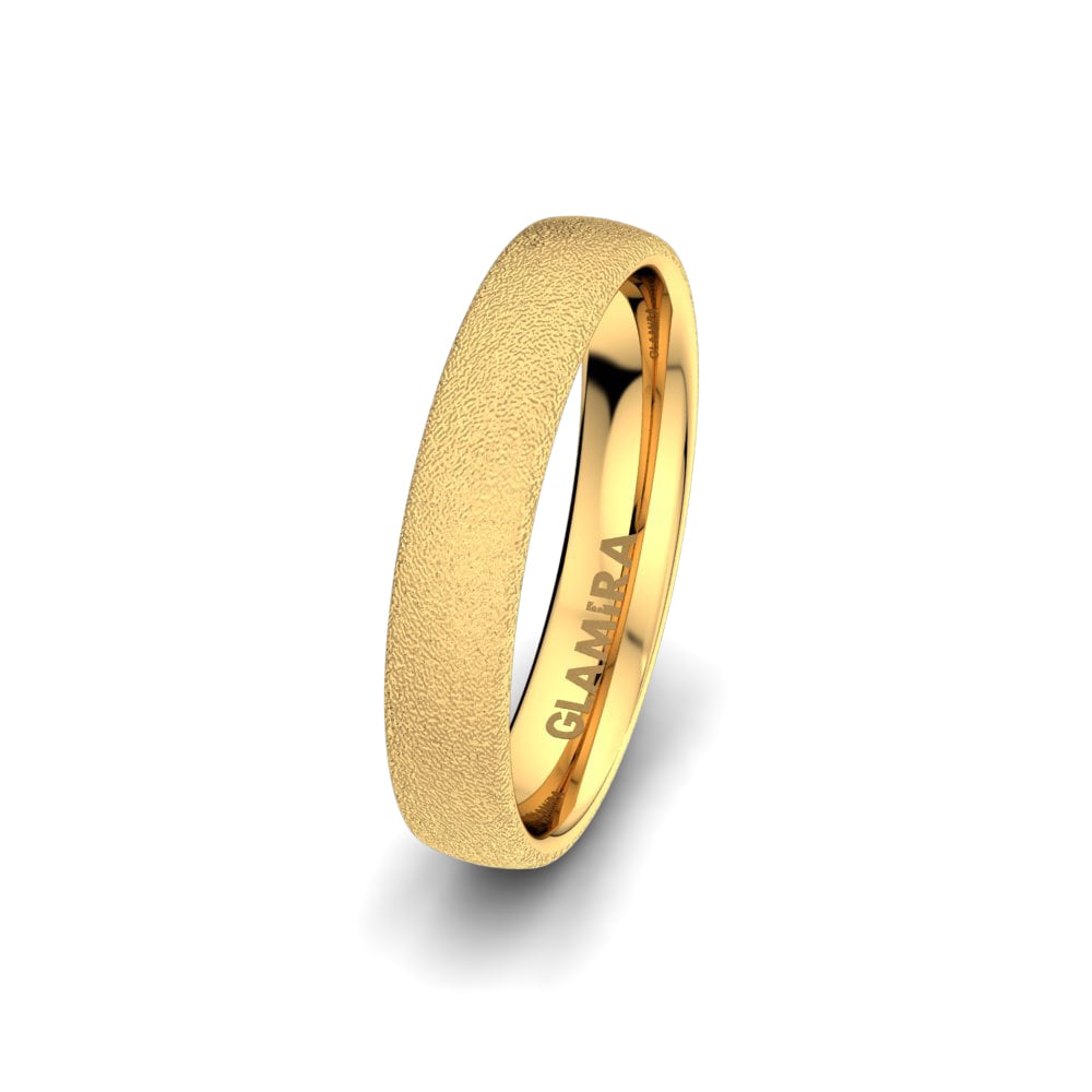 18k Yellow Gold Men's Wedding Ring Classic Choice 4 mm