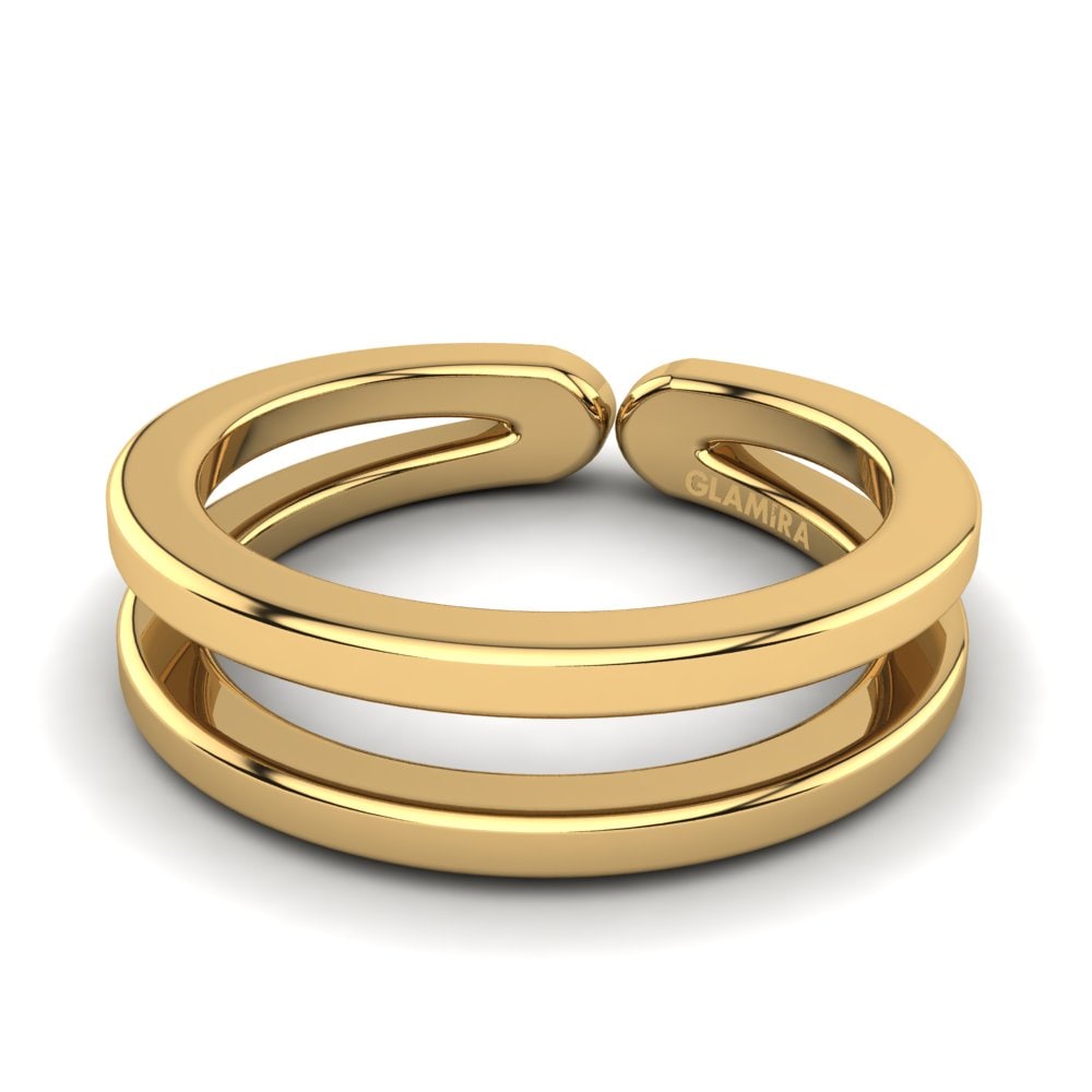 9k Oro Amarillo Anillo Gavarnie