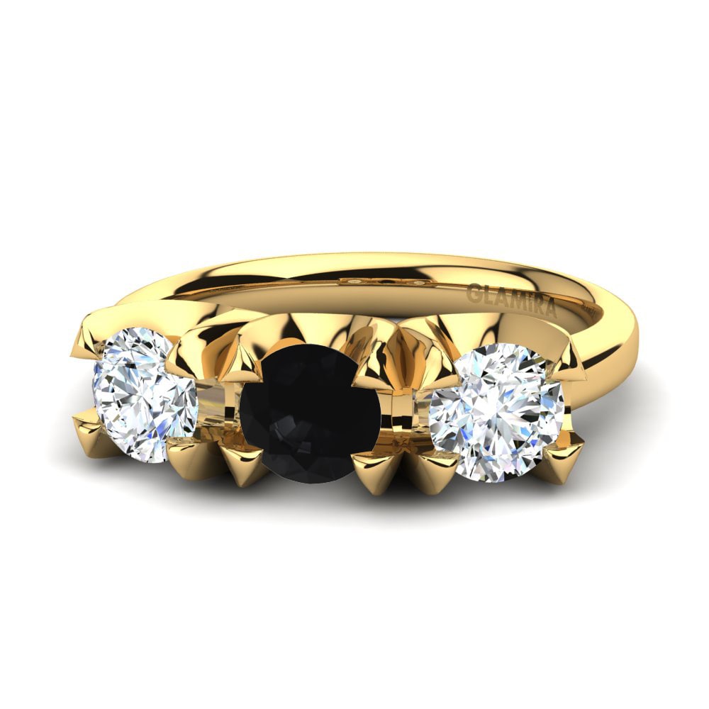 Black Onyx Engagement Ring Gerarda