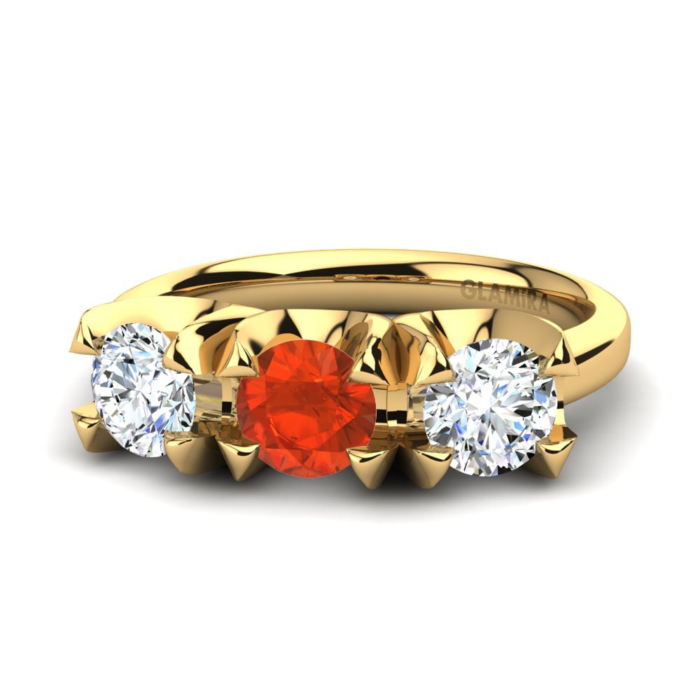 Fire-Opal Engagement Ring Gerarda