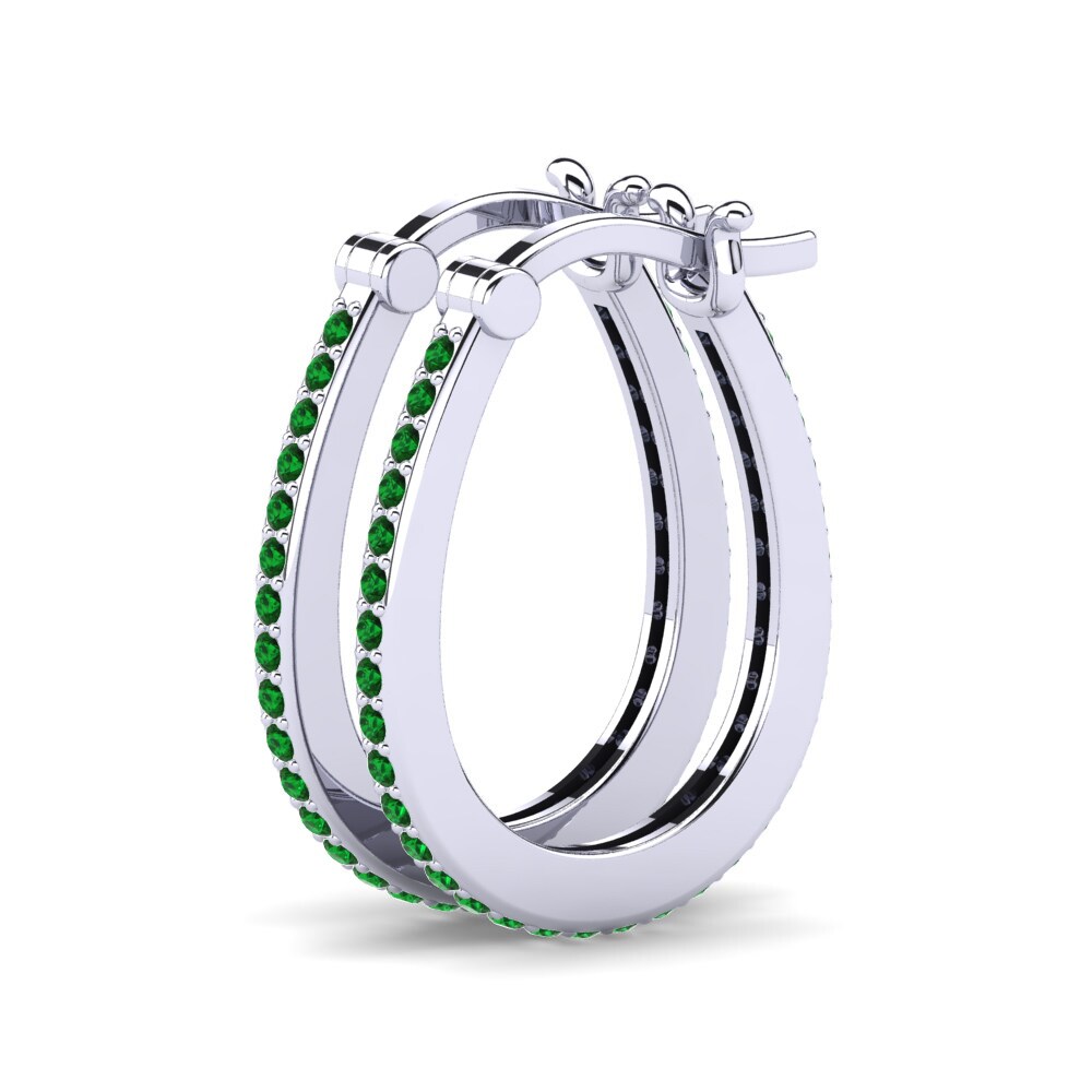 Smaragd Damen ohrring Gianara 12 mm