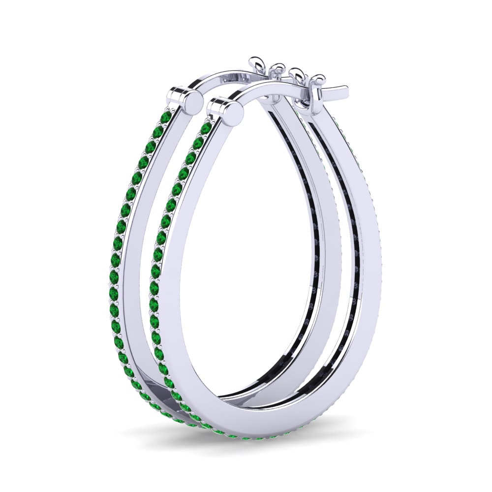Smaragd Damen ohrring Gianara 18 mm