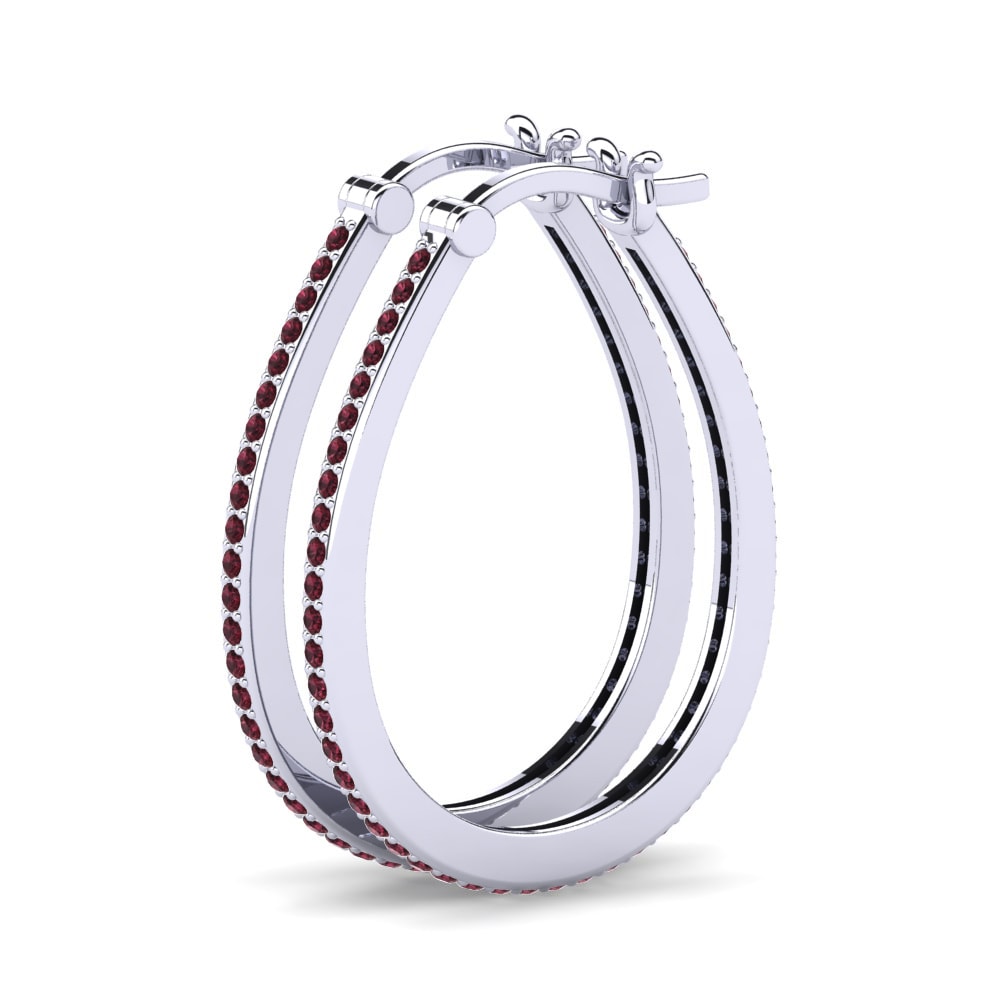 Granat Damen ohrring Gianara 18 mm