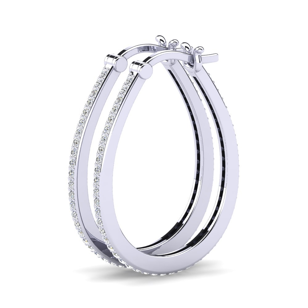 Đá Moissanite Bông tai nữ Gianara 18 mm