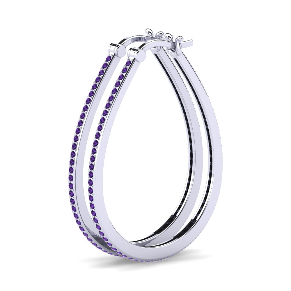 Amethyst Damen ohrring Gianara 25 mm